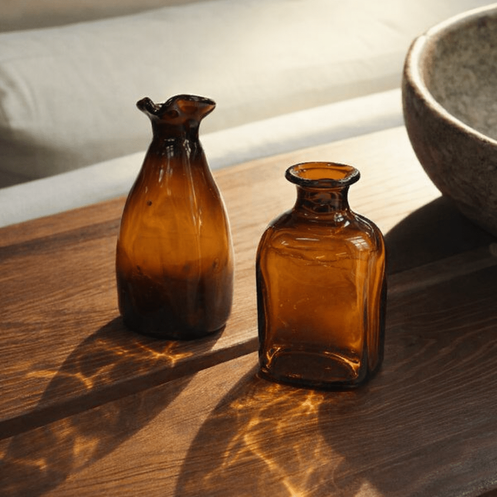 Small Square Bottle | Dark Brown_La Soufflierie_201-71-2059-174Dark BrownOS | Obakki