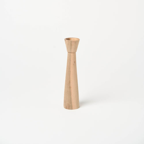 10" Walnut Candle Holder | Modern - Accents + Decor by Lahcen | Obakki