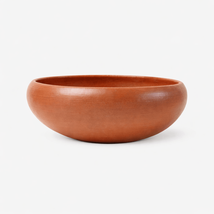 12.5" Red Clay Smooth Bowl_Macrina_201-54-0937-168CLAYOS | Obakki