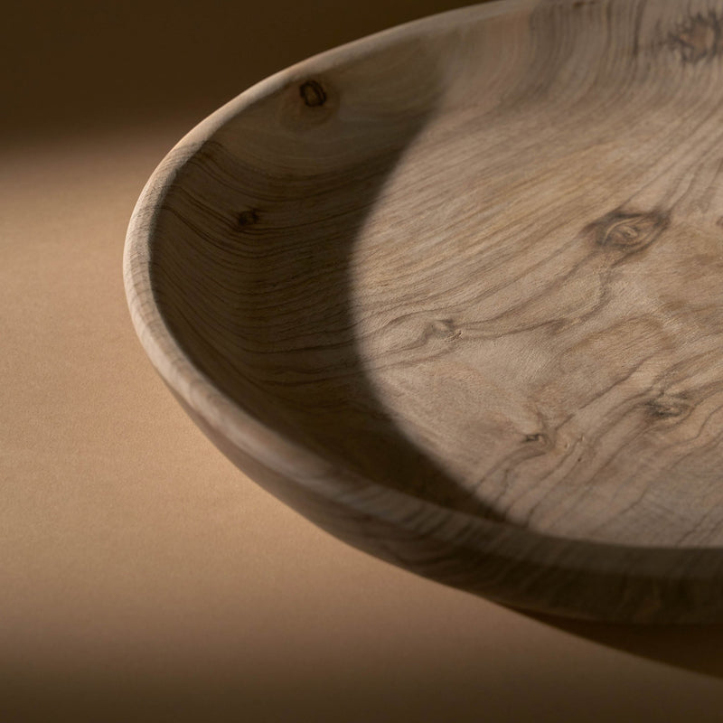 13" Flat Bottom Walnut Bowl - Serveware by Lahcen | Obakki
