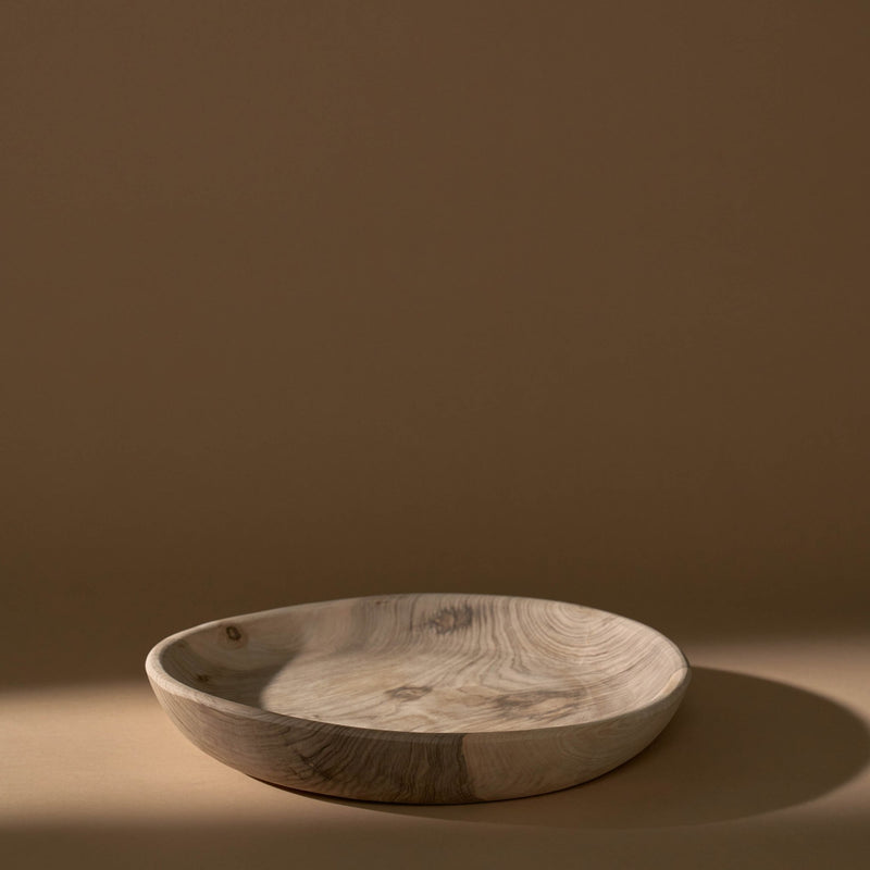 13" Flat Bottom Walnut Bowl - Serveware by Lahcen | Obakki