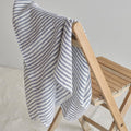 Linen Hand Towel | Navy Stripe_Fog Linen Work_201-60-2171-073NAVYSTRIPESingle Towel | Obakki