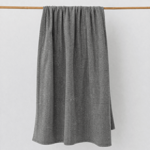 Linen Hand Towel | Houndstooth_Fog Linen Work_201-60-2174-073Navy / IvorySingle Towel | Obakki