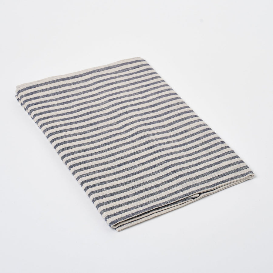 Linen Table Cloth S | Navy Stripe_Fog Linen Work_201-60-2179-073Navy / IvoryOS | Obakki