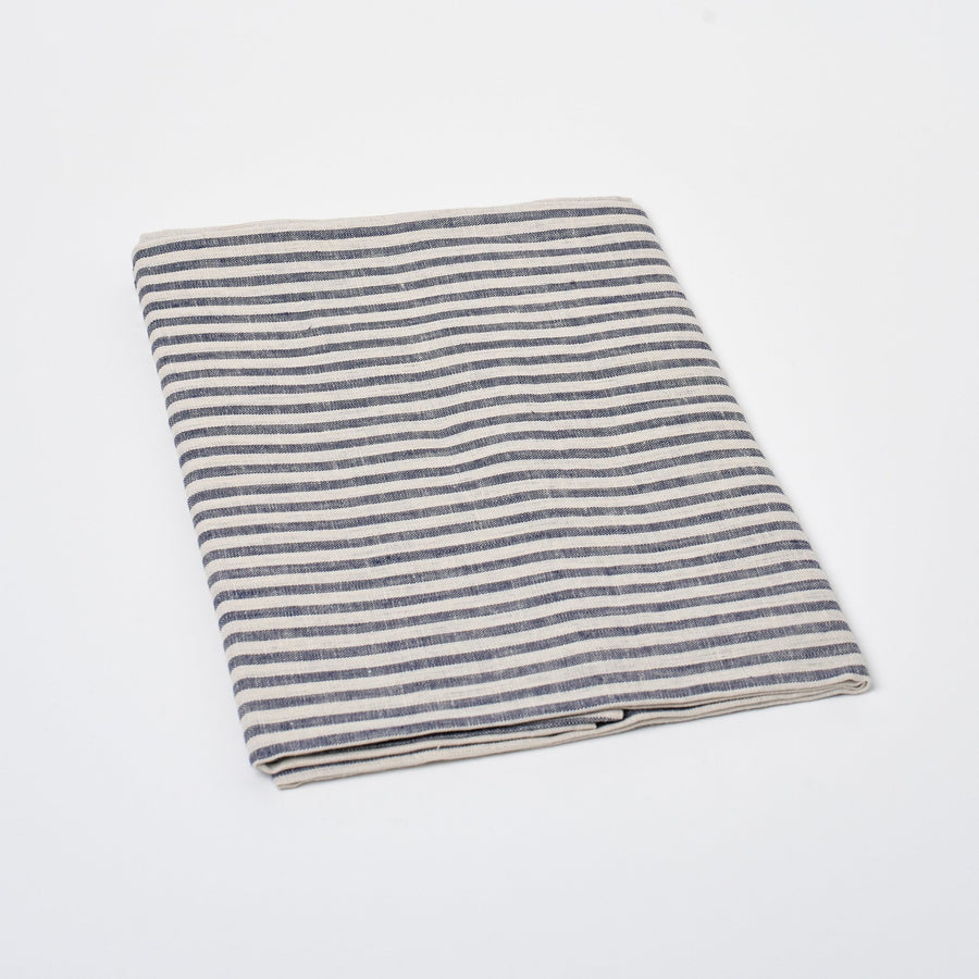 Linen Table Cloth L | Navy Stripe_Fog Linen Work_201-60-2180-073Navy / IvoryOS | Obakki