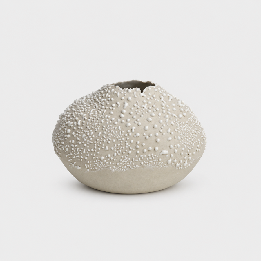 Orb Vase | White Lichen