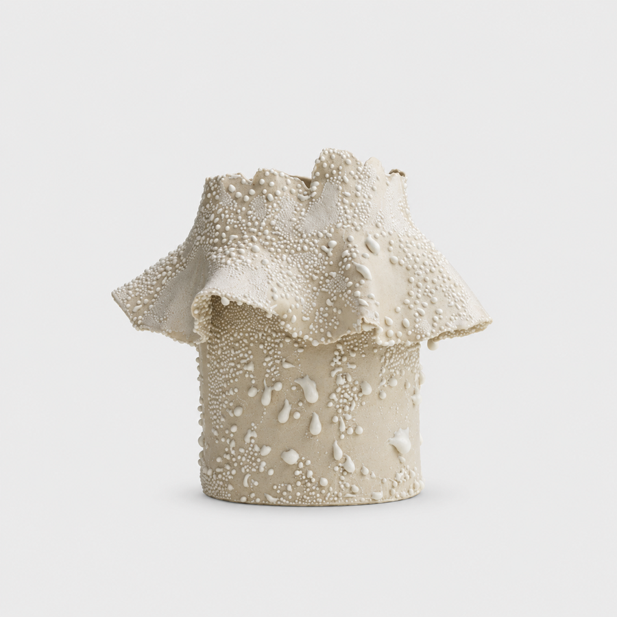 Barnacle Vase | White Lichen