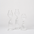 Artisan Shaped Glass Candle Holder | Set of 3