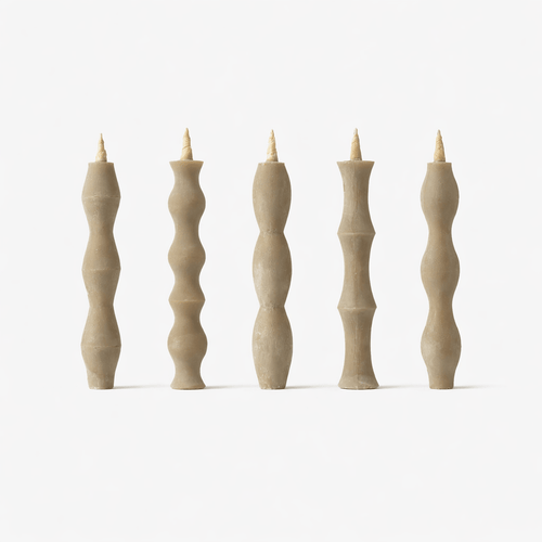 4" Totem Candles | Set of 5_Takazawa_201-41-0049-698-Sumac-O/S | Obakki
