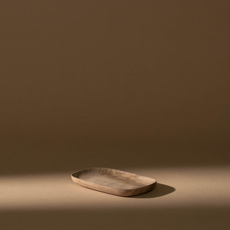 6.5" Rectangular Walnut Tray - Serveware by Lahcen | Obakki