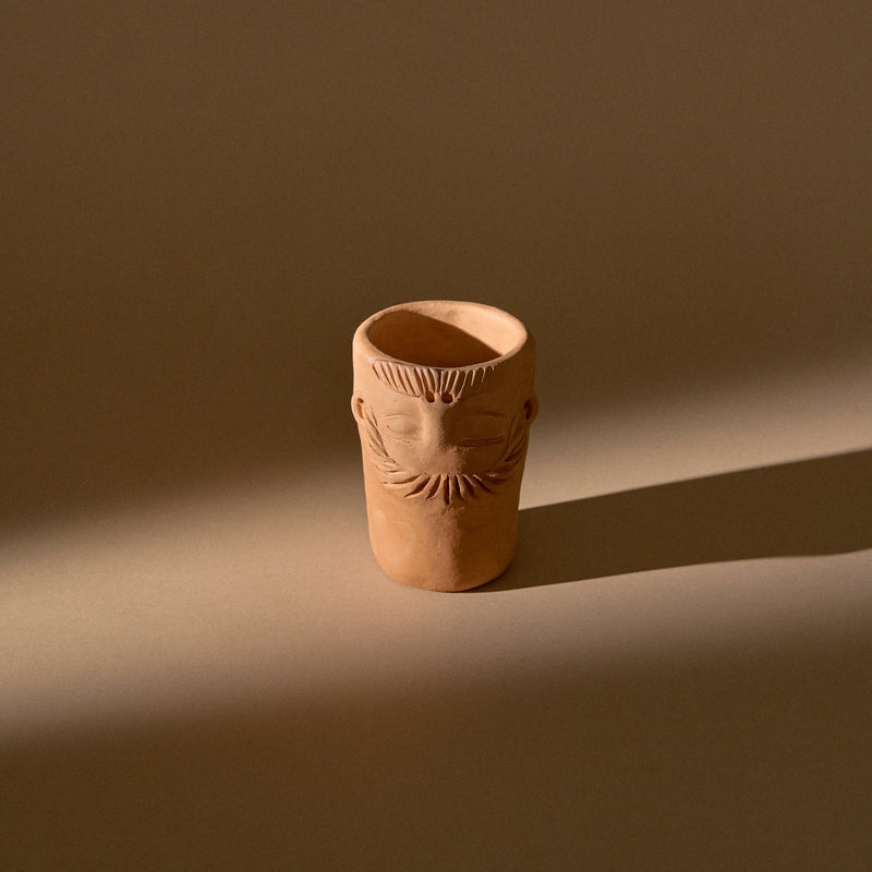 7" Tall Dreaming Terracotta Vessel | Male Vases Jose Garcia Obakki