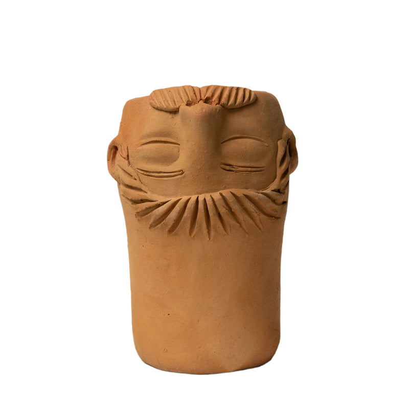 7" Tall Dreaming Terracotta Vessel | Male Vases Jose Garcia Obakki