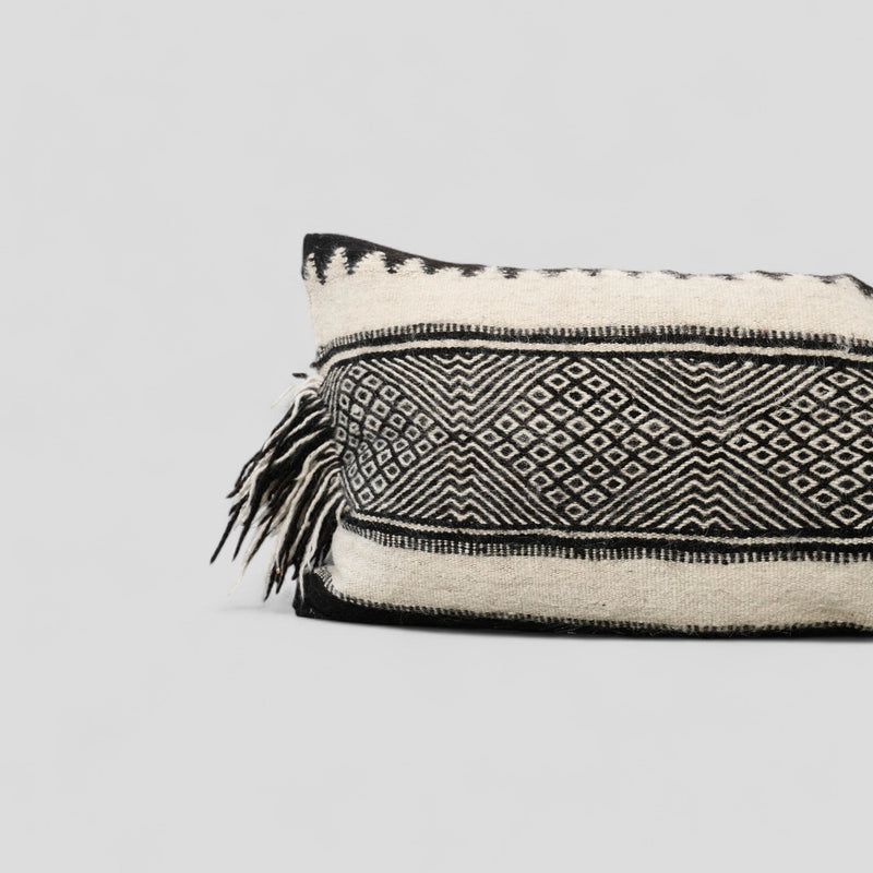 72.5x14" Siroua Wool Cushion Cover - Home Textiles by Weavers of the High Atlas | Obakki