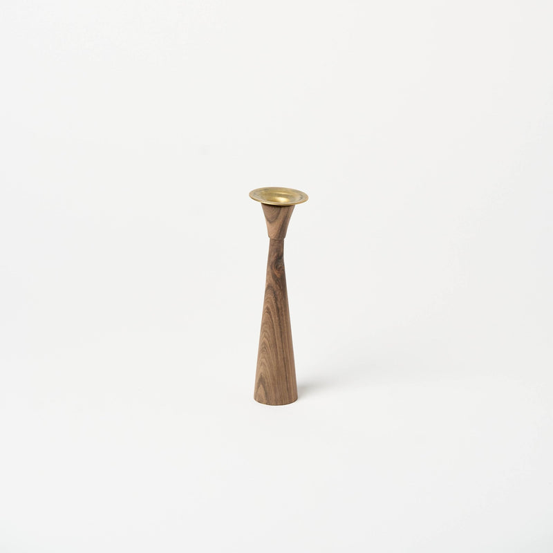 7.5" Walnut Candle Holder | Modern - Accents + Decor by Lahcen | Obakki