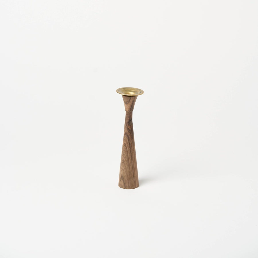 7.5" Walnut Candle Holder | Modern_Lahcen_201-93-1855-804WalnutOS | Obakki