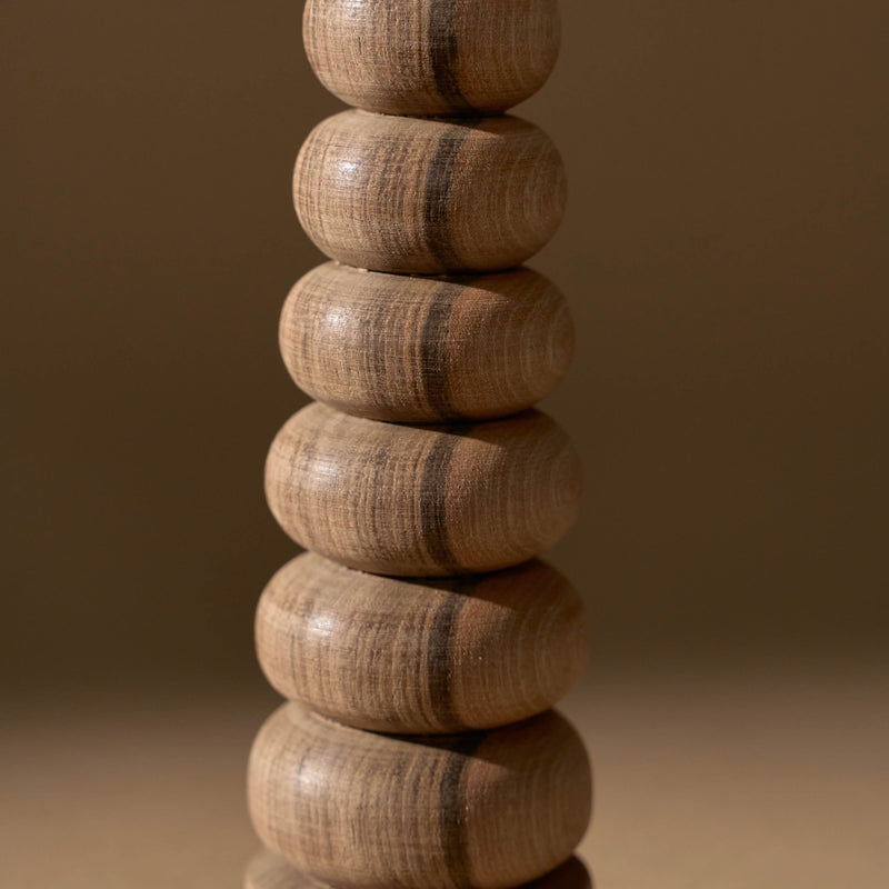 7.5" Walnut Candle Holder | Stack - Accents + Decor by Lahcen | Obakki