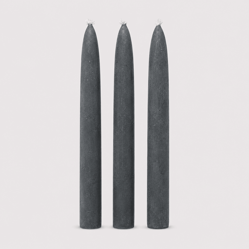 Candles Taper Candle Set of 3 | Unscented Black from Obakki