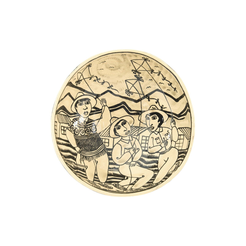 9.5" Michoacan Art Bowl | Pescadores Serveware Manuel Morales Gámez Obakki