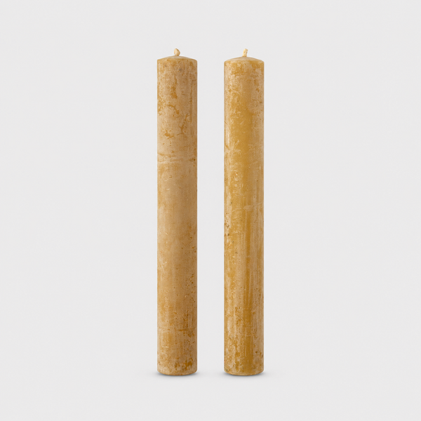 Pillar Candle Set of 2 | Cedar Yellow