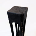 Candle Holders Imperfect 18" Burnt Wood Pillar Pedestal from Obakki