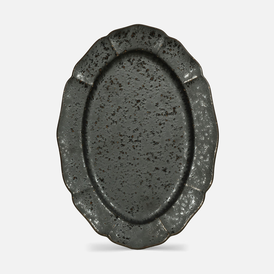 9.5" Kessho Oval Plate | Gold