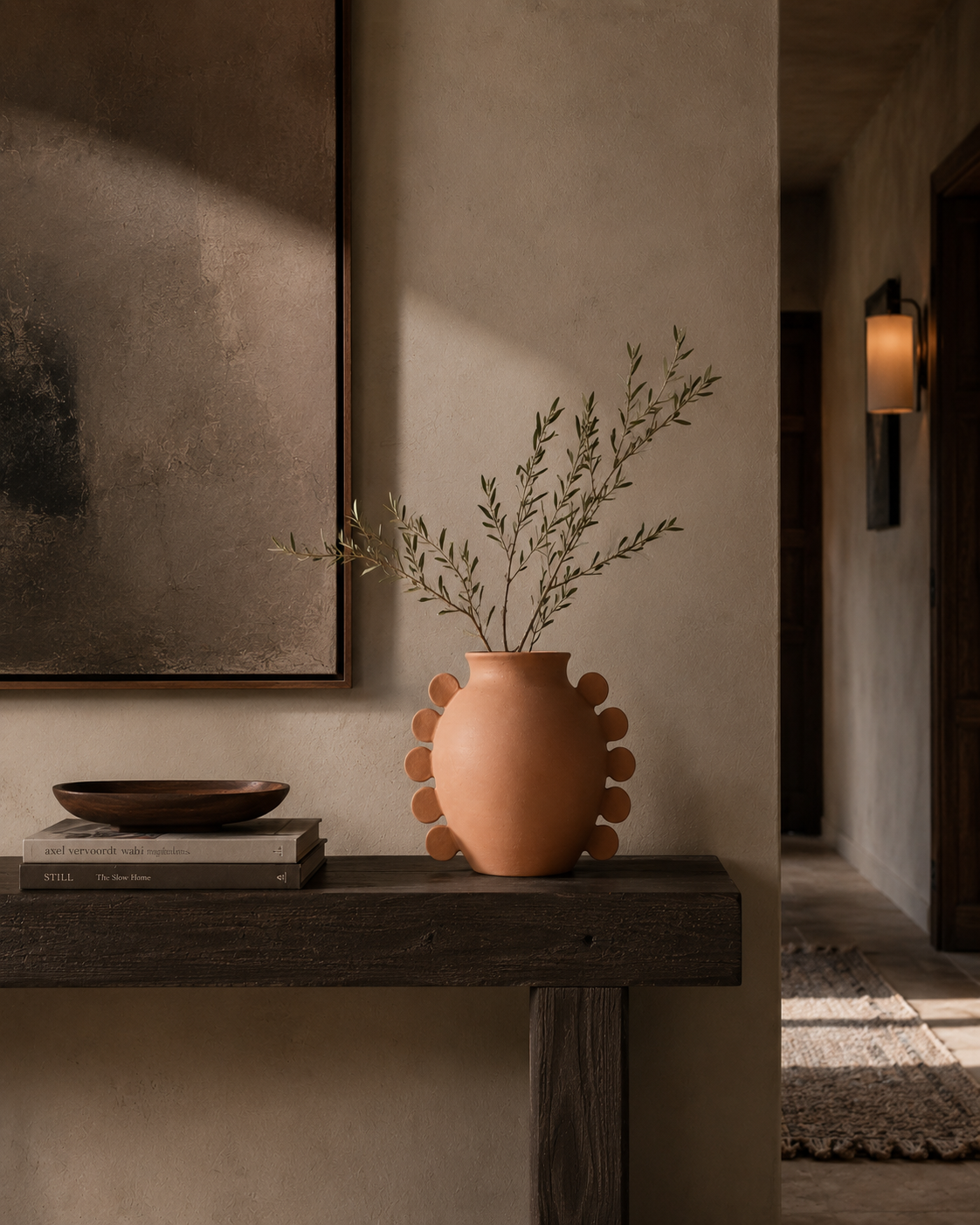Handmade vase from mexico in interior project - obakki design trade