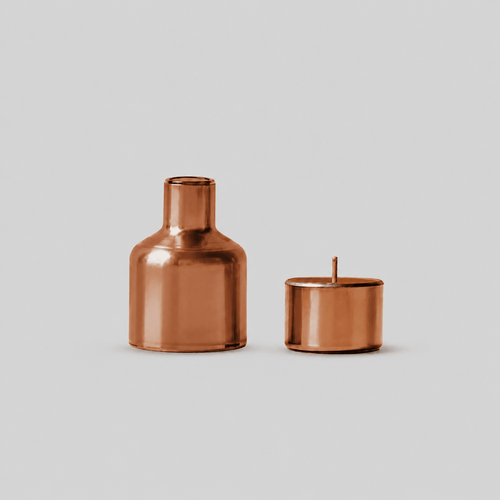 Celeste Copper Candle Holder