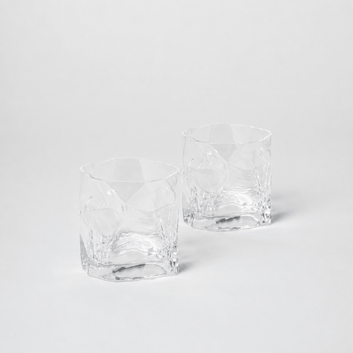 Drinkware Crumple Old Fashioned Glass | Set of 2 from Obakki