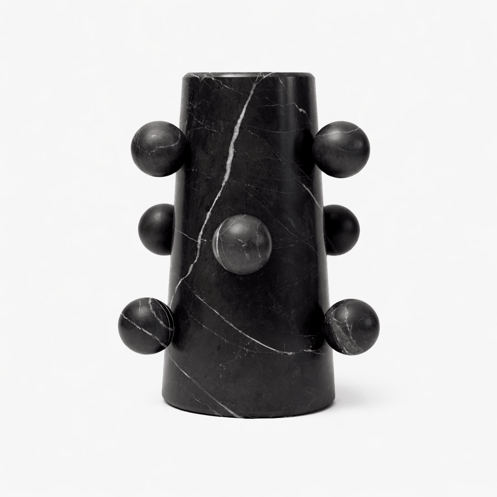 Alma Nueva Vase | Black_Ayres_201-54-0872-156BlackMarbleOS | Obakki