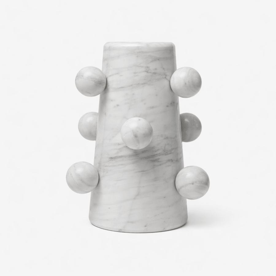 Alma Nueva Vase | White_Ayres_201-54-0873-156WhiteMarbleOS | Obakki