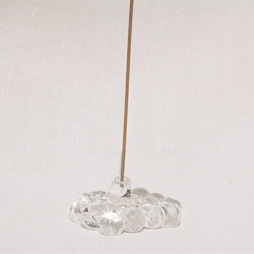 Artisan Shaped Glass Incense Holder - Candles & Incense by Justine Menard | Obakki