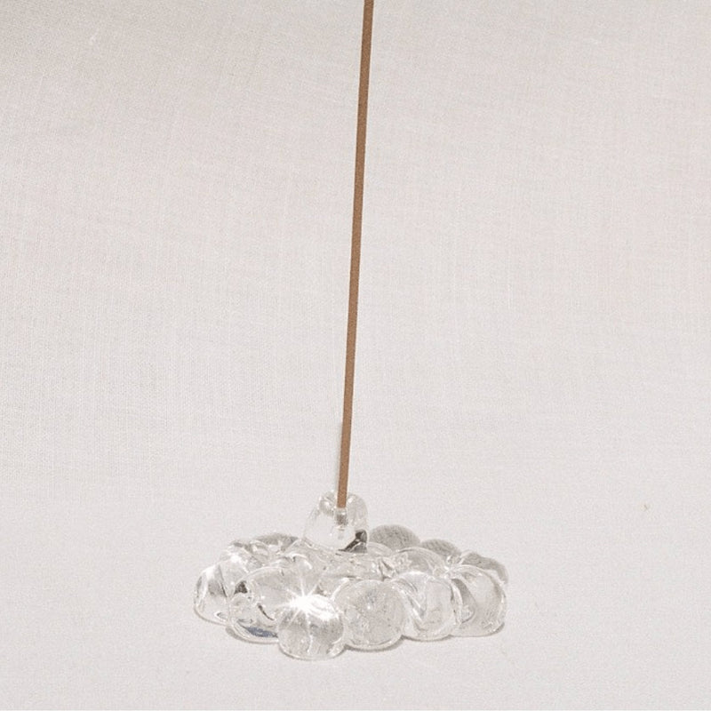 Artisan Shaped Glass Incense Holder - Candles & Incense by Justine Menard | Obakki