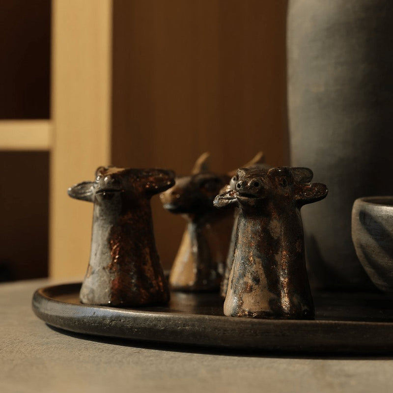 Berrendo Cobre Copita | Set of 4 - Vases + Planters by Ana Beatriz | Obakki