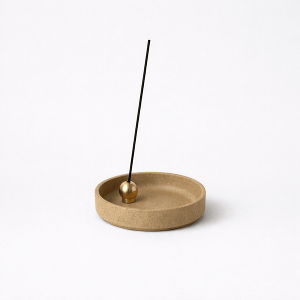Brass Ball + Porcelain Incense Holder_Japan Incense_201-42-1556-143BlackOS | Obakki
