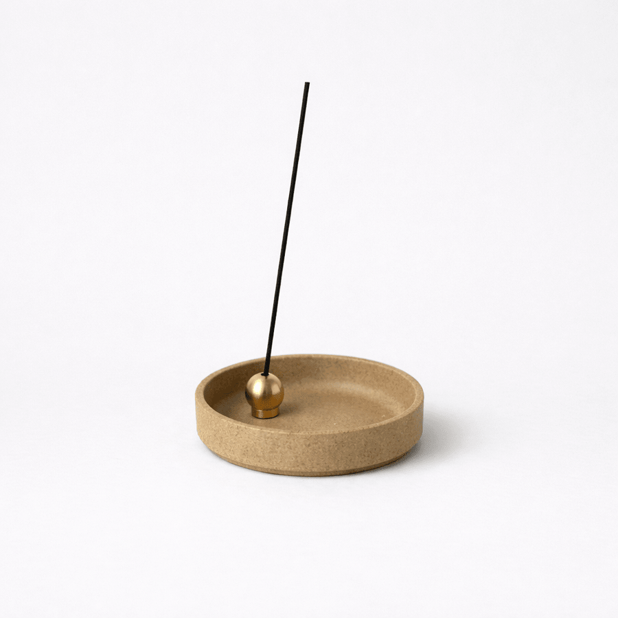 Brass Ball + Porcelain Incense Holder_Japan Incense_201-42-1556-143BlackOS | Obakki