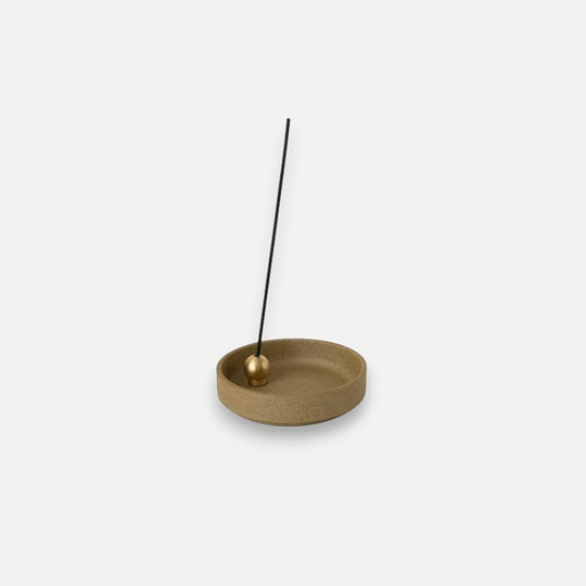 Brass Ball + Porcelain Incense Holder_Japan Incense_201-42-1556-143BlackOS | Obakki