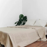 Brushed Cotton Bedspread | Camel Blankets & Throws Candor - Fernanda Mereles Obakki