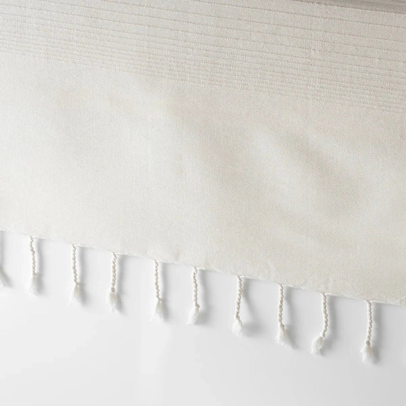 Brushed Cotton Bedspread | Ivory Blankets & Throws Candor - Fernanda Mereles Obakki