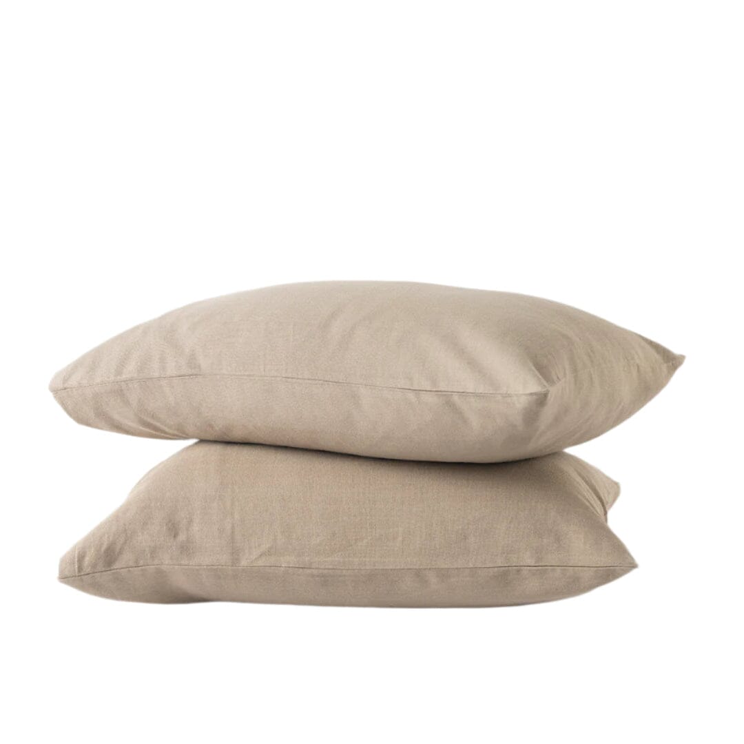 Brushed Cotton Pillow Cases | Camel_Candor - Fernanda Mereles_201-60-1736.2-075CamelQueen | Obakki
