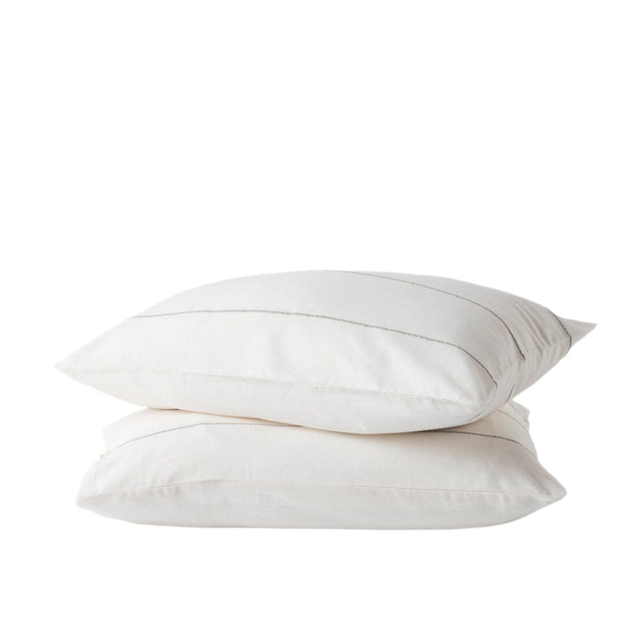Brushed Cotton Pillow Cases | Ivory - Camel_Candor - Fernanda Mereles_201-60-1737.2-075Camel / IvoryQueen | Obakki