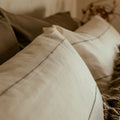 Brushed Cotton Pillow Cases | Ivory - Camel_Candor - Fernanda Mereles_201-60-1737.2-075Camel / IvoryQueen | Obakki
