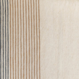 Camel Hair Blanket | Ash & Tan Saqifa Stripe - Home Textiles by Hassan | Obakki