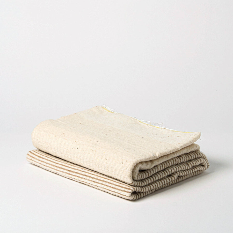 Camel Hair Blanket | Tan Saqifa Stripe_Hassan_201-64-1836-801TanSaqiStrpOS | Obakki