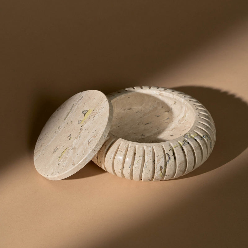 Canopo Container | Travertine Decorative Bowls Ayres Obakki