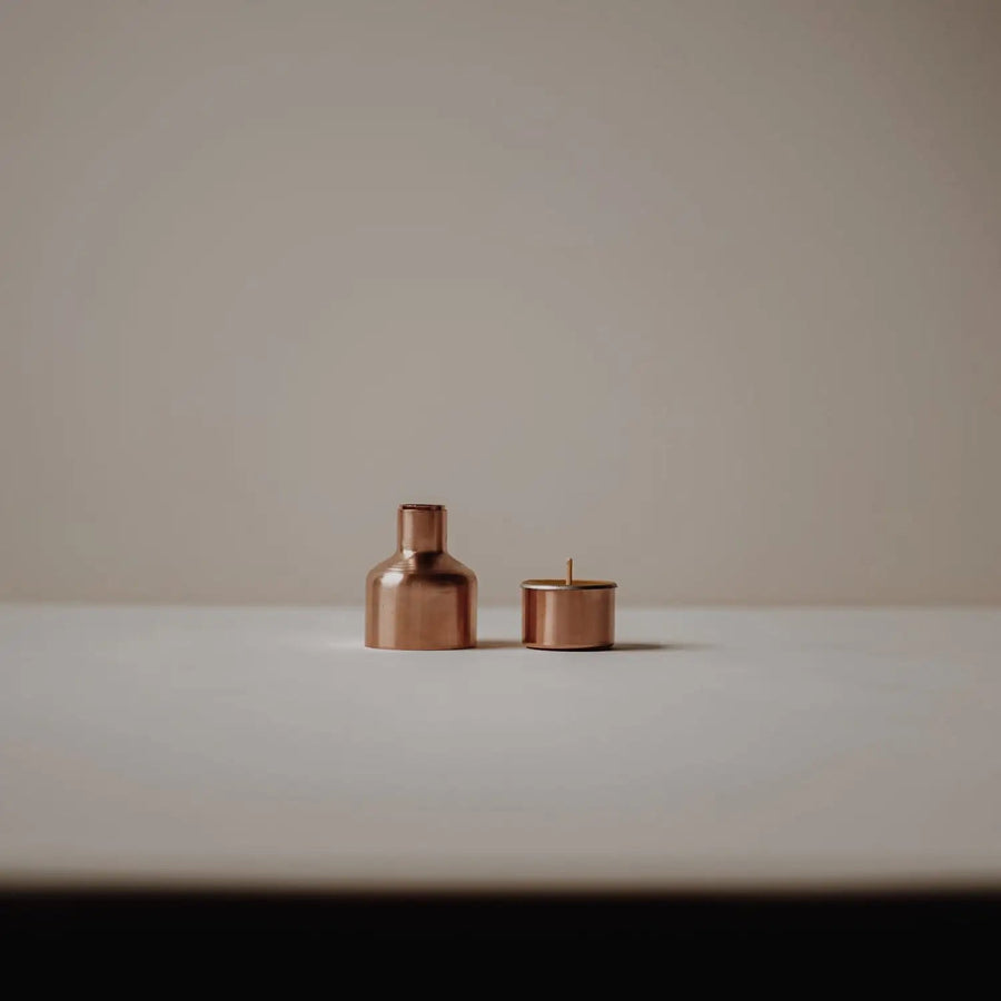 Celeste Copper Candle Holder_Skar Organics_201-41-2001-136CopperOS | Obakki