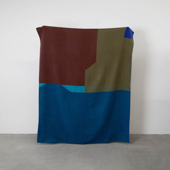 CITTA Blanket | Peacock Blue - Blankets & Throws by R+D.Lab | Obakki