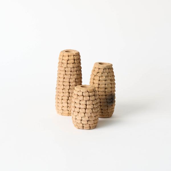 Cob Candle Holder | Set of 3_The Enriquez Family_201-72-1576-179CLAYOS | Obakki