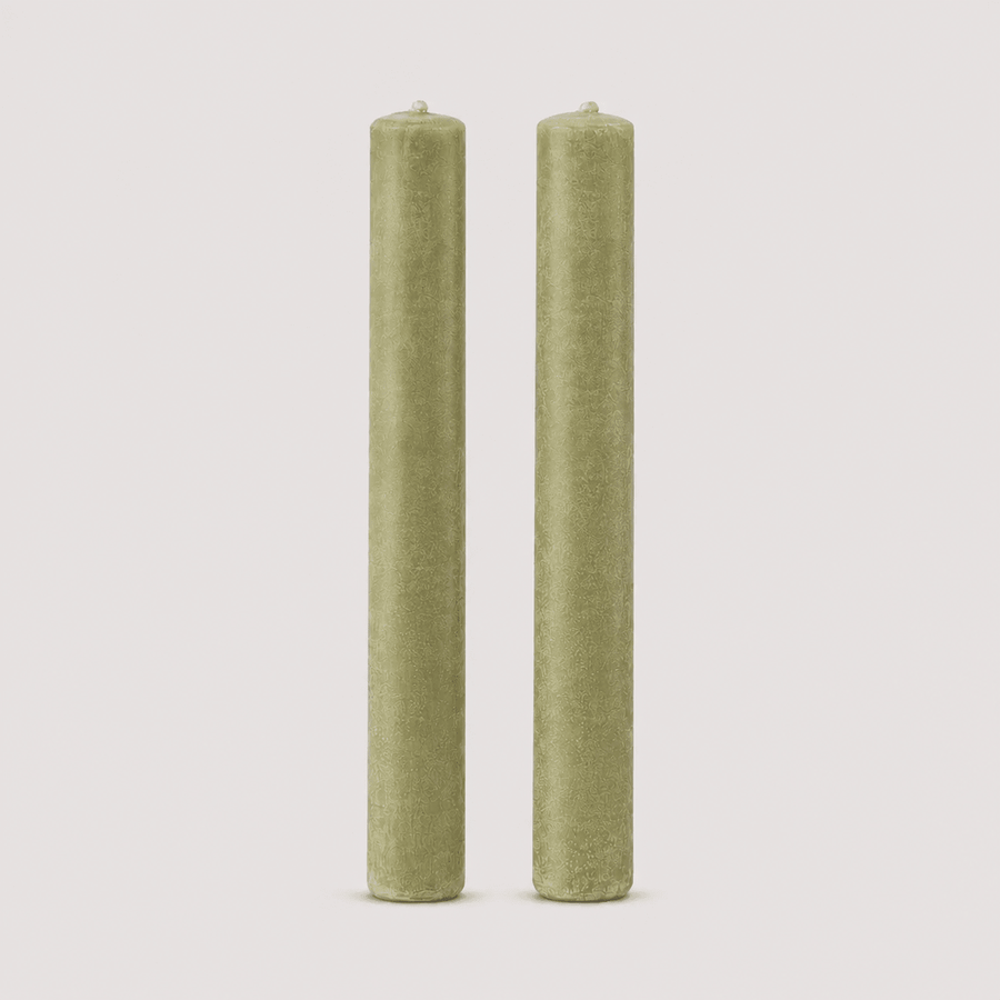 Candles Pillar Candle Set of 2 | Lavender Green from Obakki