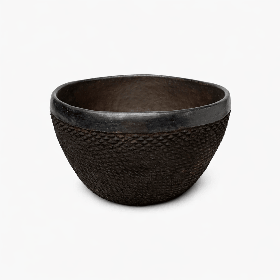 Earthenware Flat Bottom Bowl | L_Akiliba_201-54-0546-152Burnt EarthOS | Obakki