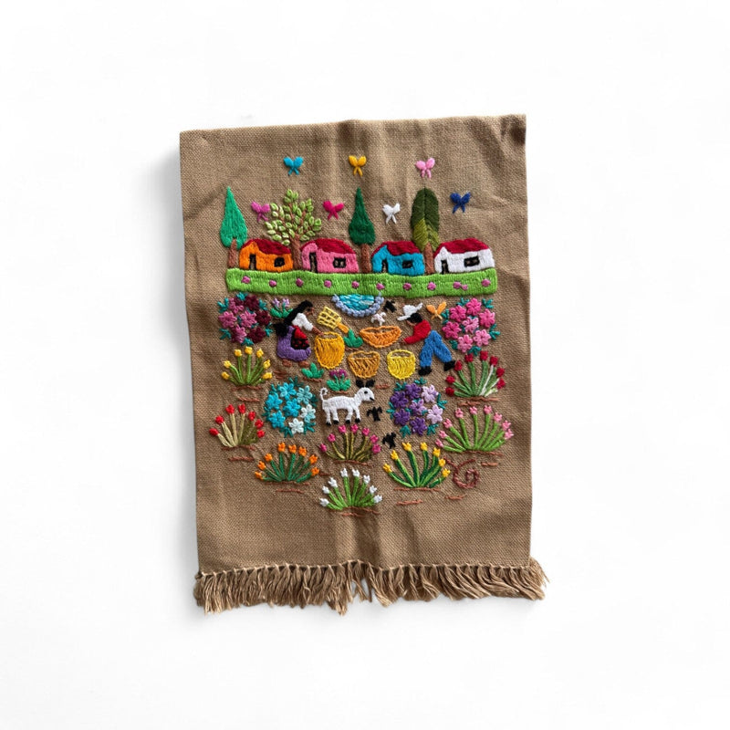 Embroidered Cotton Napkin - Napkins by Artisans of Teotitlán | Obakki